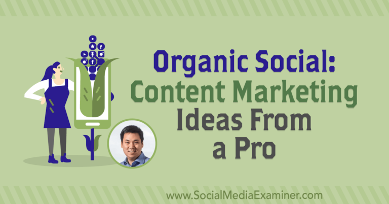 Social organique: idées de marketing de contenu d’un pro: examinateur de médias sociaux