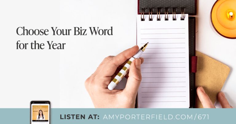 #672 : Le seul mot qui m'a amené à vivre ma meilleure année en affaires à ce jour – Amy Porterfield