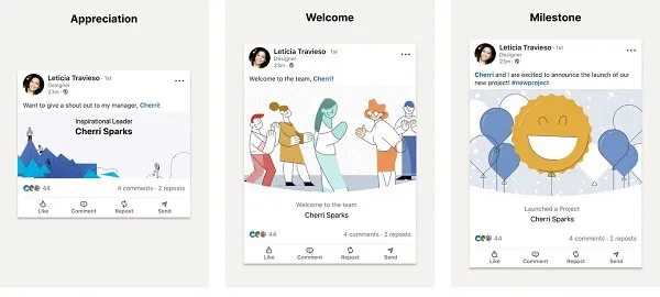 LinkedIn prend sa retraite Modèles de publication de célébration