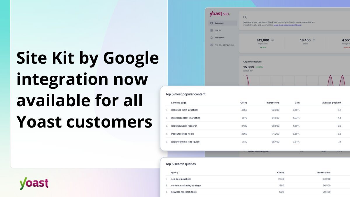Yoast SEO 26.7 apporte les avantages de l'intégration de Google • Yoast