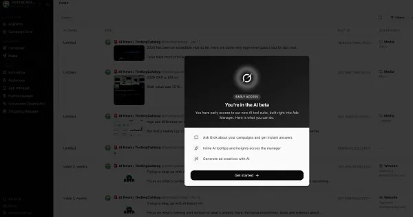 X ajoute des informations basées sur Grok au gestionnaire de publicités